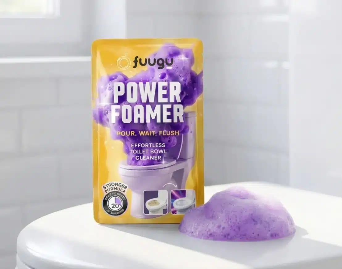 Fuugu WC-Reiniger Test 2026: Power Foamer WC-Schaumbeutel mit lila Reinigungsschaum