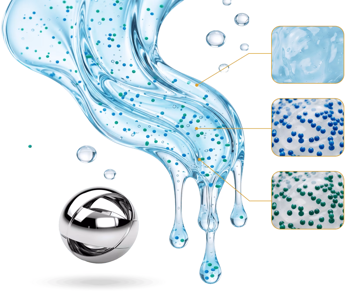 Kinzeno Gel mit Pflanzenstoff-Perlen und Neodym-Magnetkugeln â Wirkprinzip Magnet-Massage